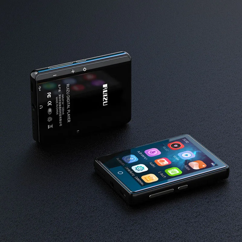 Ruizu m7 metal mp3 player bluetooth 5.0 alto-falante embutido 2.8 Polegada grande tela de toque com e-book gravação rádio vídeo walkman