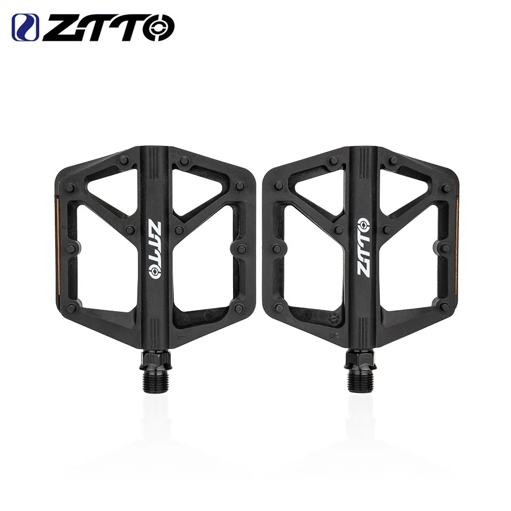 

New ZTTO MTB Flat Bike Pedal 9/16 Thread Double DU Bushing Bicycle Platform Pedals Anti Slip Bicycle Parts Riding Accessories