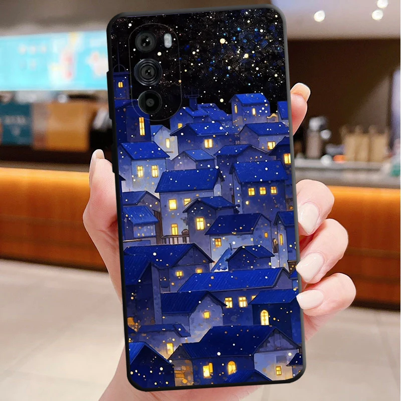 

Phone Case For Motorola Edge 50 40 Pro 60 50 40 30 Ultra Neo Fusion Moto G Play G Stylus G Power G House Night Light Moon