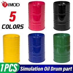 ​9IMOD Metal Simulation Oil Drum Tool Barrel Pen Holder Multicolor Metal Oil Drum Mini Toy Accessories For 1/10 1/8 RC Car Parts