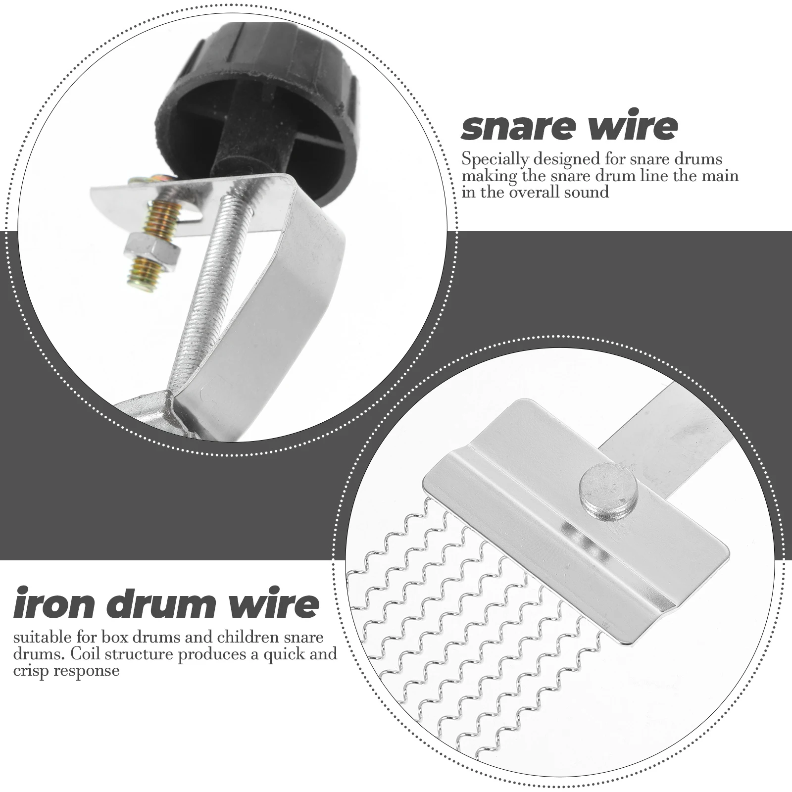 

2Pcs Snare Half Snare Wire Design Iron Drum Wire Metal Belt for Box Drum Accessories Percussion Instrument Hardware