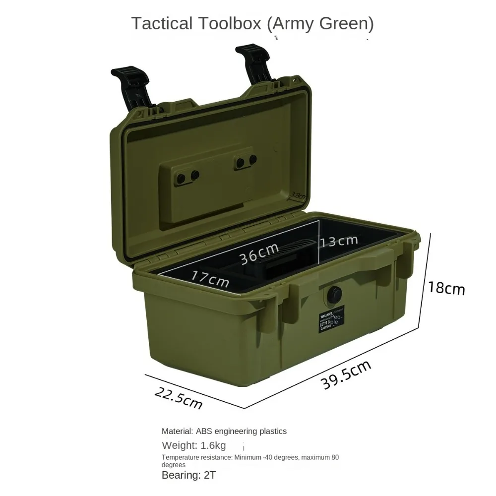 

Portable Hockproof Tool Box Plastic Waterproof Electric Tool Storage Protective Thicken Canping Sorting Box Outdoor