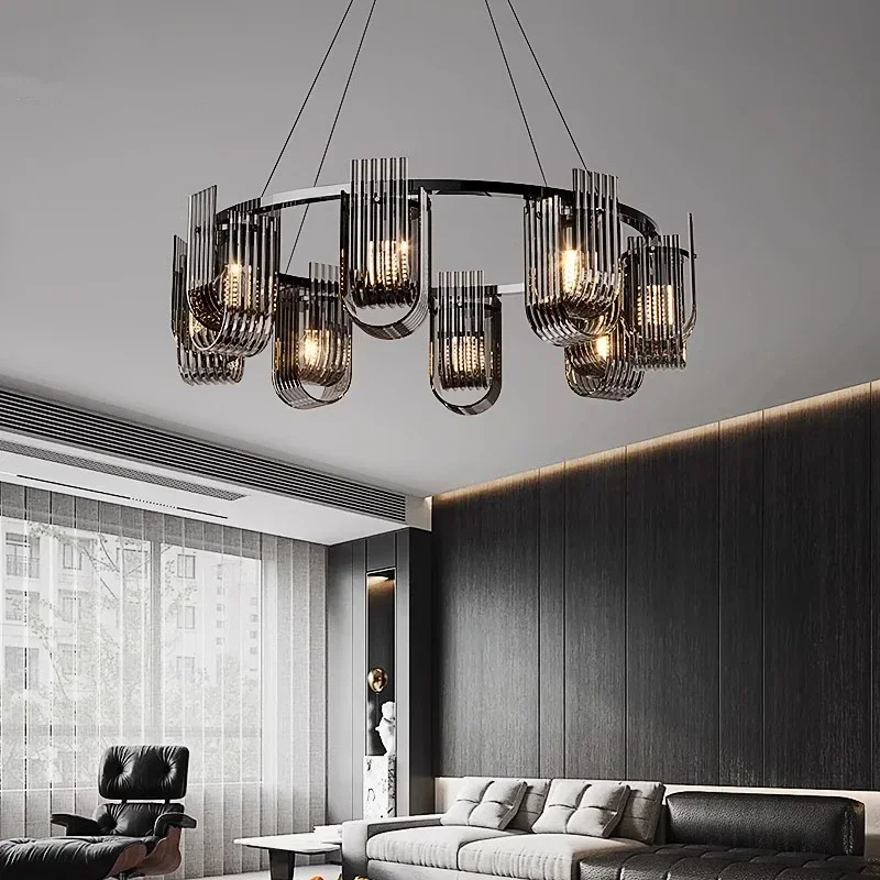 REVEN Luxury Modern Chandelier Dimmable Crystal Ceiling Light Gold Finish for Villa Hotel bedroom Lighting Fixture Customizable