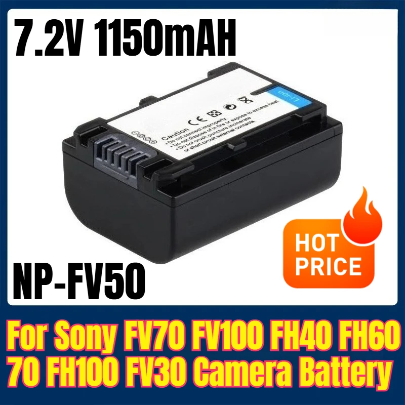 

7.2V 1150mAH NP-FV50 Camera Battery for Sony FV70 FV100 FH40 FH60 70 FH100 FV30