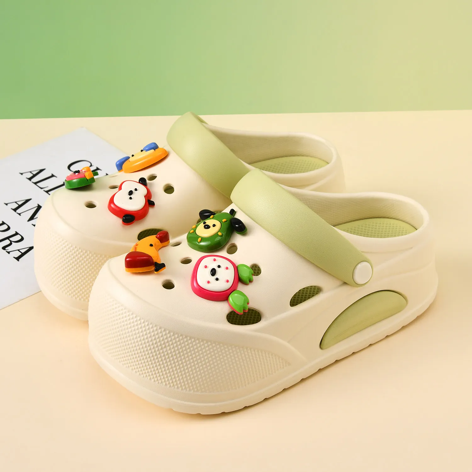 Women Cartoon Clogs Nurse Working Shoes EVA Thick Sole Slippers Original Women Classic Clogs & Mules Sandals  Summer Beach Slide