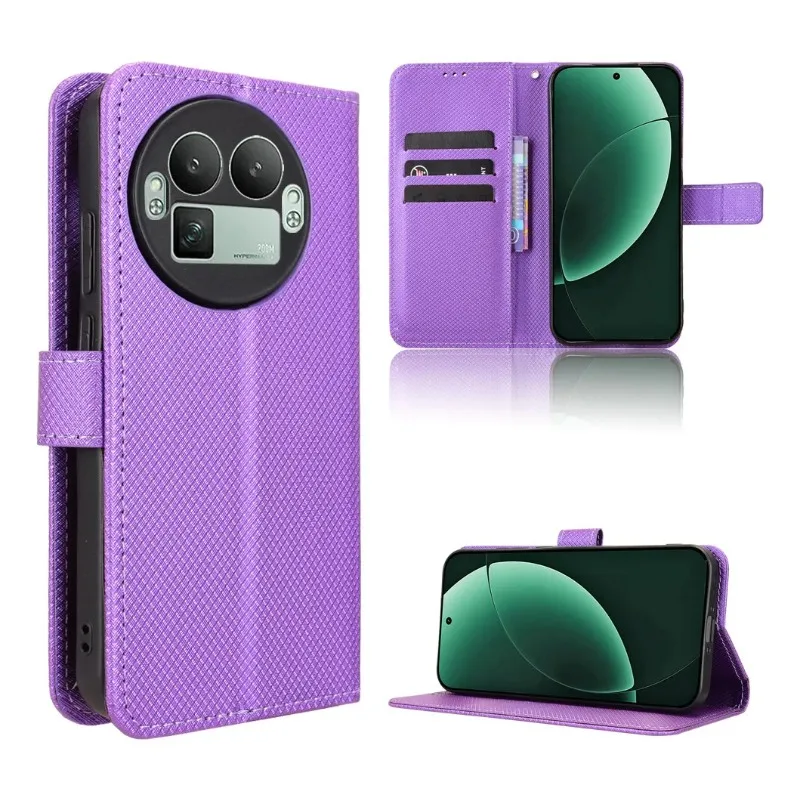 

Flip Wallet Case For Realme GT8 Pro Diamond Texture Leather Magnetic Bracket Cover For Realme GT8 Pro Card Bag Cases
