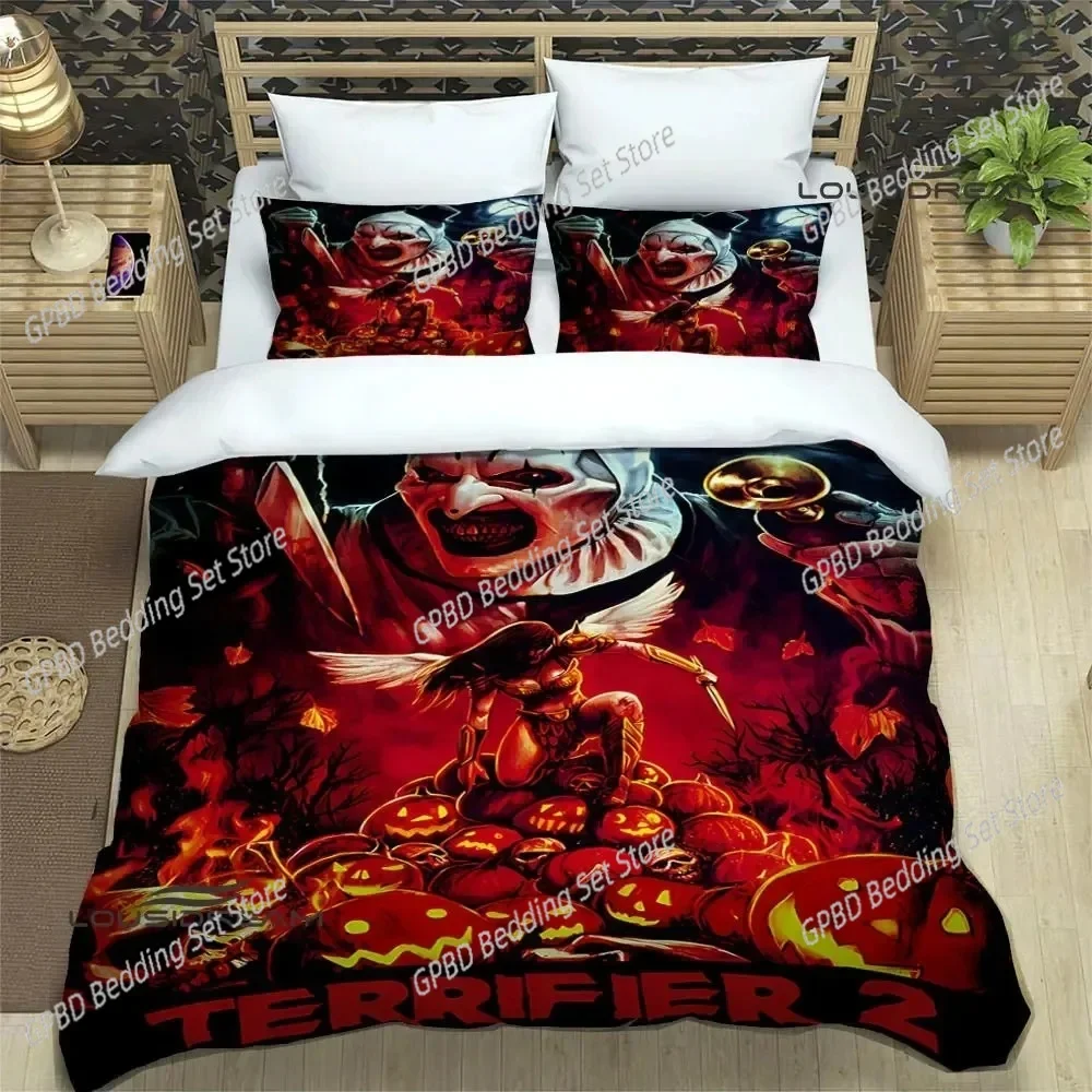 

New 3D Print Terrifier horror Bedding Set Single Twin Double Queen King Cal King Size Bed Linen Set