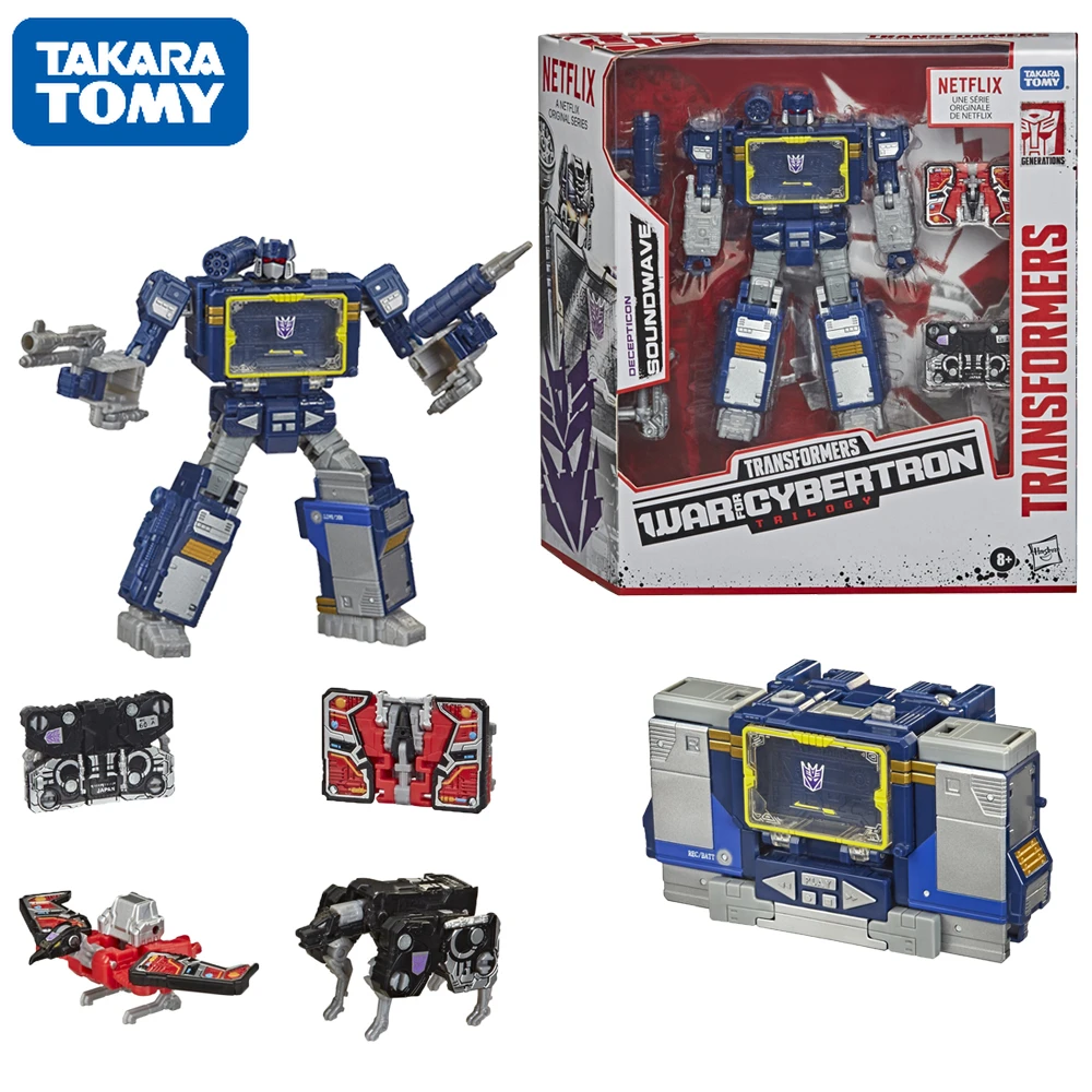 In Stock Takara Tomy Transformers Wfc Trilogy Netflix Deception Soundwave Original Anime Action Figures Collectible Model Toys