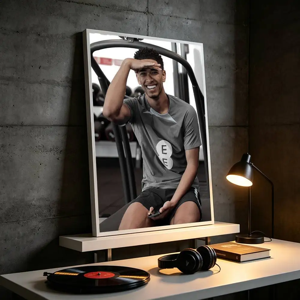 Football J-Jude  B-Bellinghams  Poster High Quality Dorm Living Room Aesthetic Wall Decoration Painting Stickers Gift