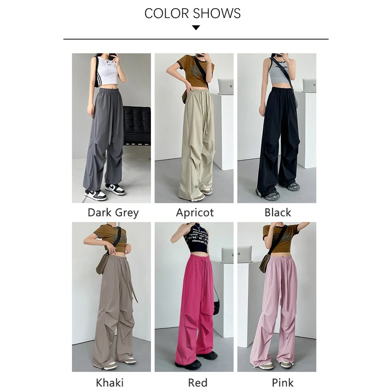 CASUMANL Brand Nylon Cargo Pants Females 2024 Summer New High Waist Casual Pants for Womens Quick Drying Thin Sports Pants