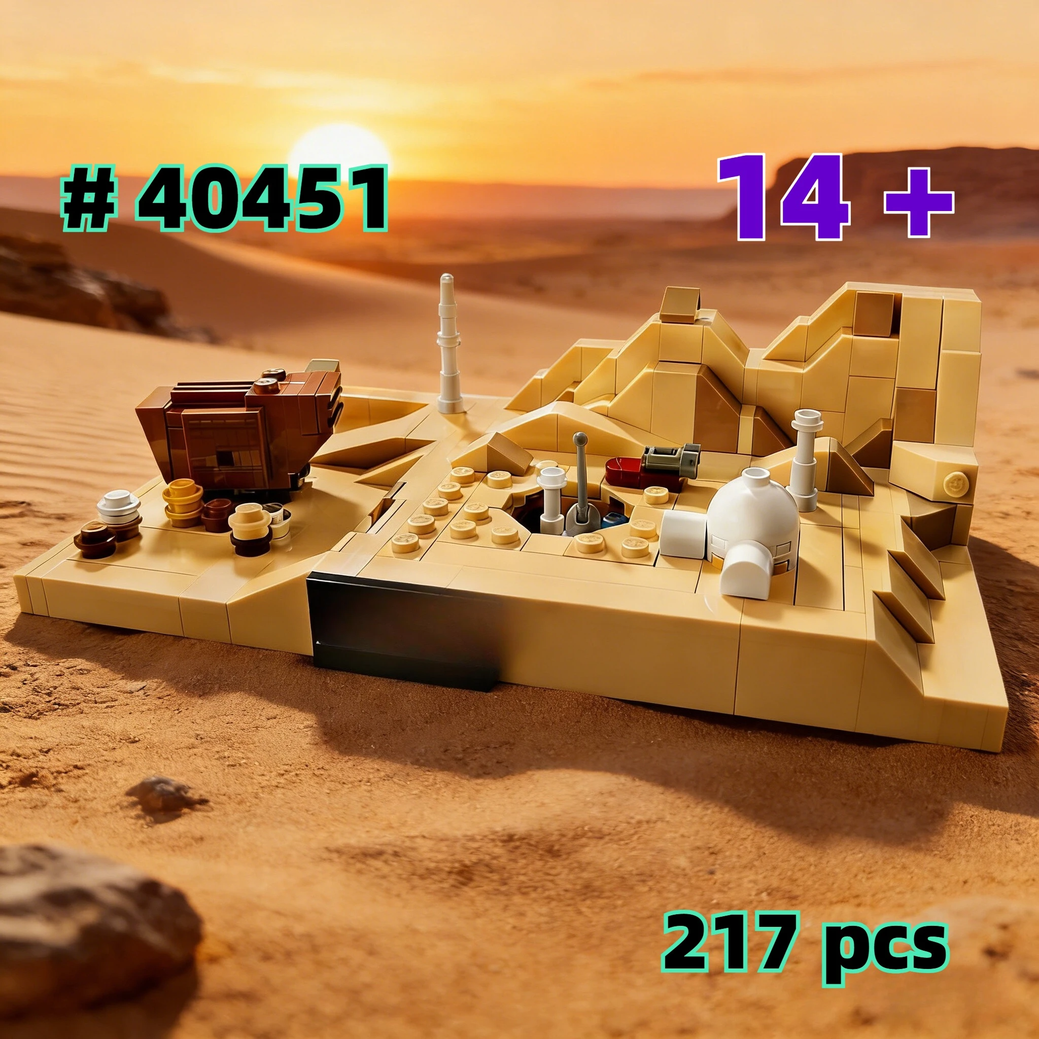 

Наборы строительных блоков Desert Farm 40451, подходящие для подарков на день рождения, совместимые с деталями Lego, 217 шт.