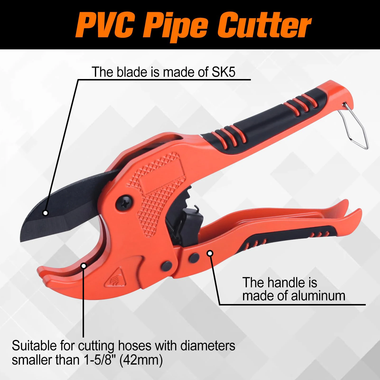 DIY PVC Pipe Cutter Tools Lightweight Easy to Use Quick Cut Tool for Plumbing and Electrical Work