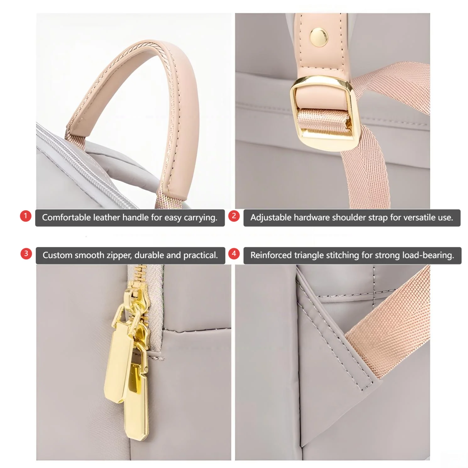 여성용 노트북 백팩, 대용량 멀티 포켓, 방수 옥스포드, 2025 신제품, 14인치 노트북에 적합, 통근 여행