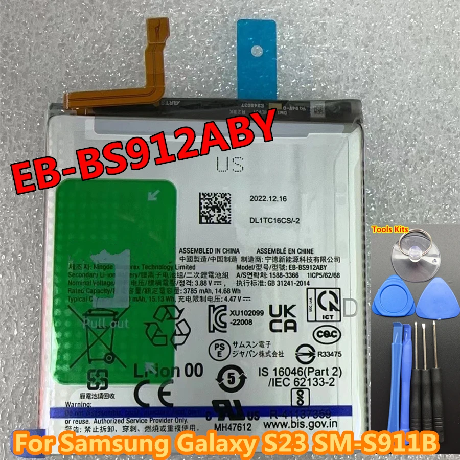 EB-BS912ABY 3900mAh New High Quality Replacement Battery For Samsung Galaxy S23 SM-S911B Phone