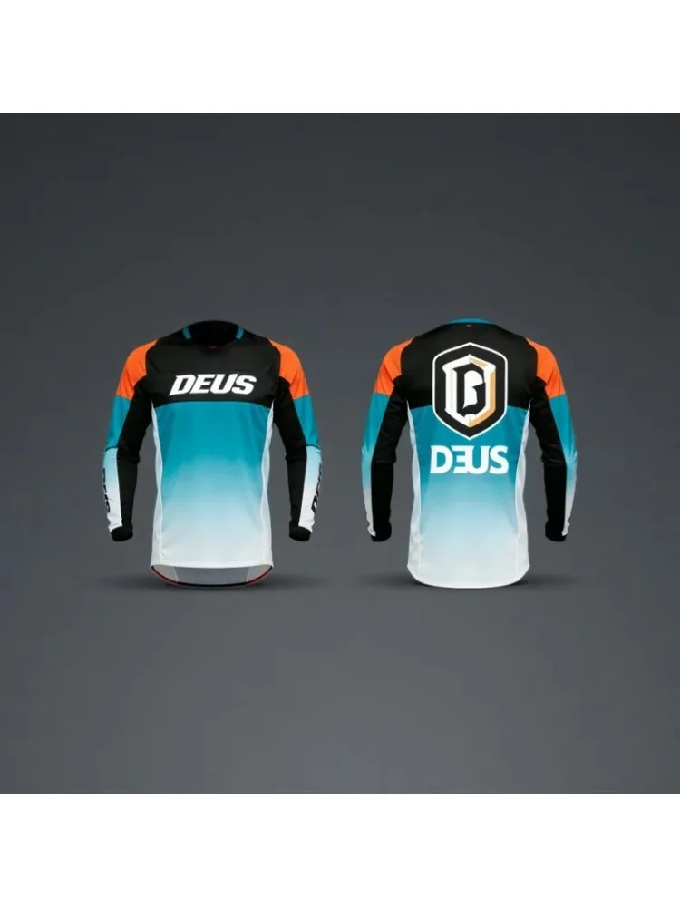 AliExpress Latest Summer Bike Moto Off-road Breathable Mountain Long Sleeved Racing Professional Quick Drying Mesh T-shirt DEUS EX MACHINA