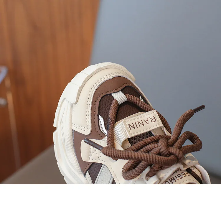 Mädchen-Sportschuhe 2026 Neuer Stil Weiche Sohle Kinder-Freizeitschuhe Modische Atmungsaktive Gestreifte Dad-Schuhe für Kinder Jungen – Detail 17