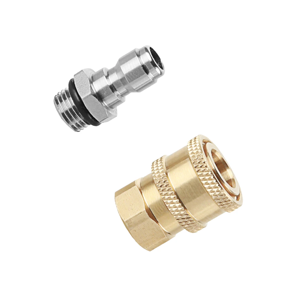 

Solid Brass Quick Coupler Set High Press Connector Fittings 1/4" Plug Female Male Tools for Car Washing