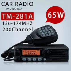 TM-281A FM Transceiver Mobile Radio Car Radio Station 136-174MHZ 10-50KM 65W