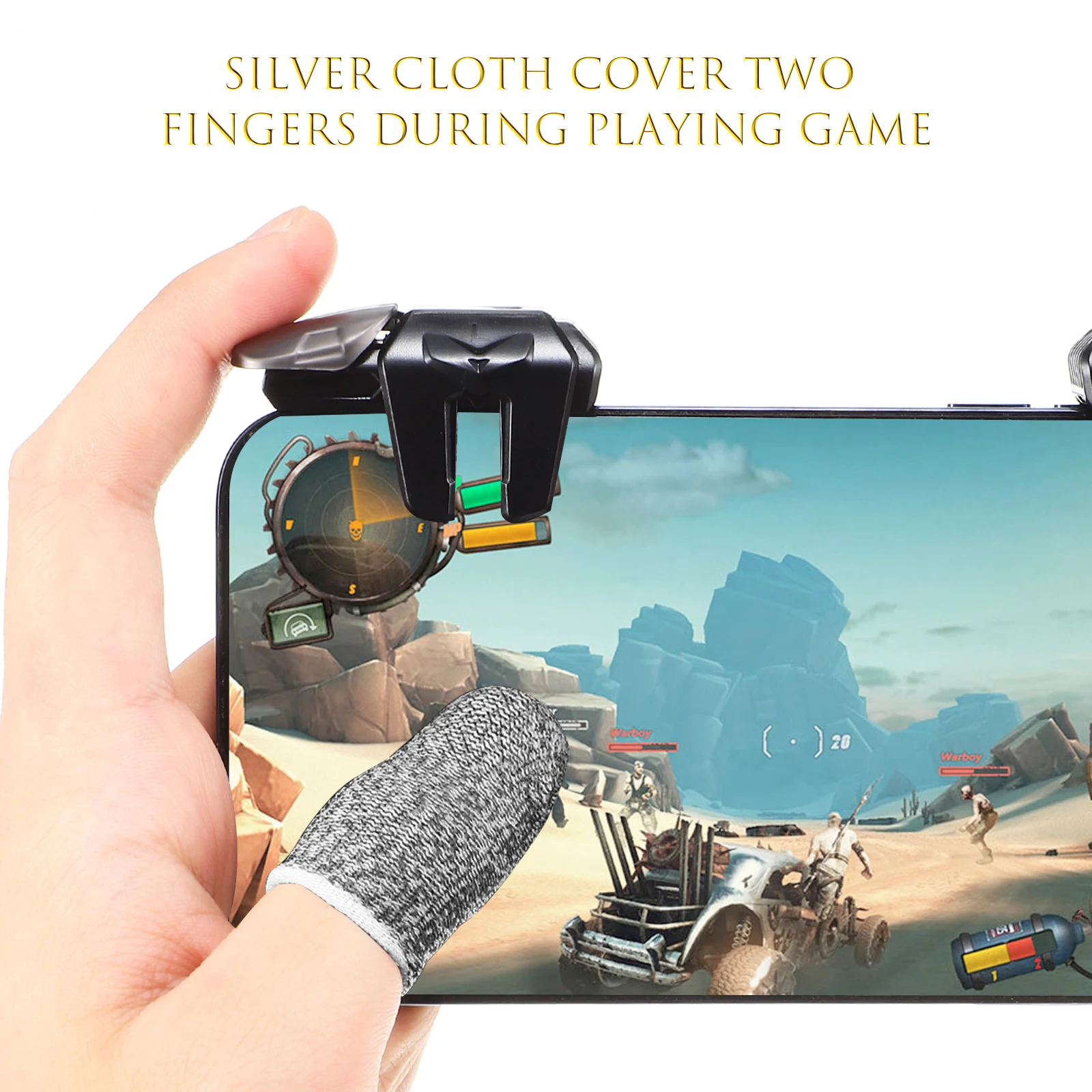 

1 set Six-Finger Key Finger Sleeves Mobile Game Controllers Anti-Slip Replacable Finger Covers For Phone Gaming Thumb Sleeves