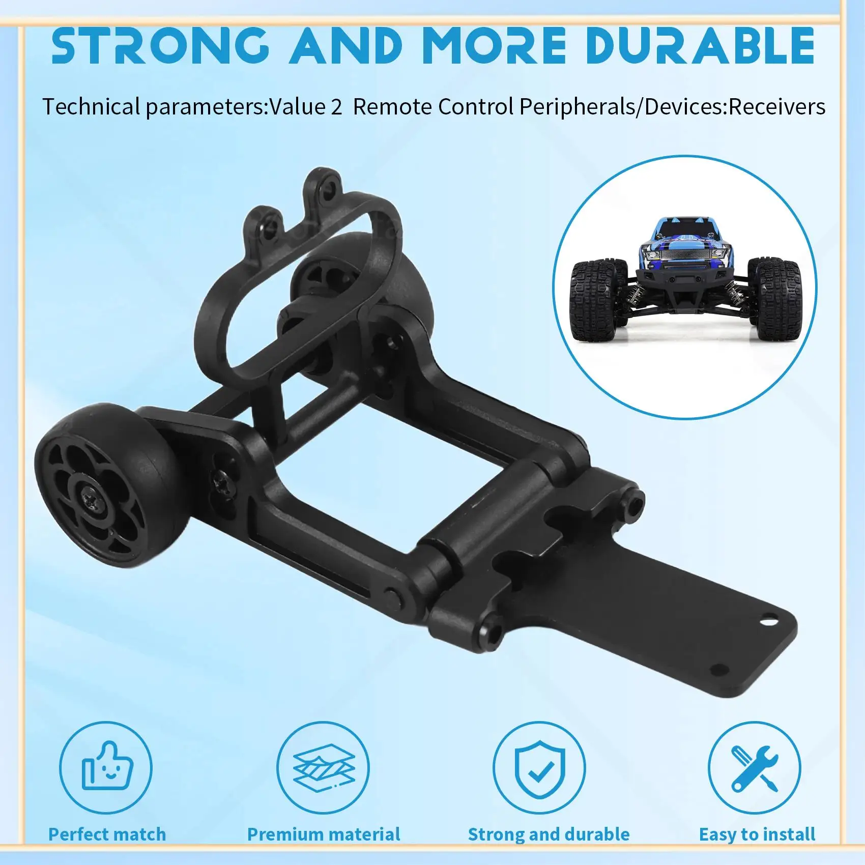 

-A60I Wheelie Bar For HBX 16889 16889A 16890 16890A SG 1601 SG 1602 SG1601 SG1602 RC Car Parts Accessories