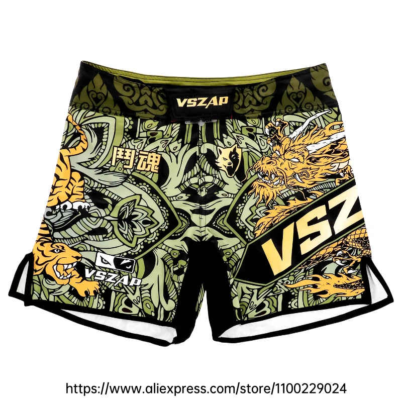 

VSZAP Men MMA Shorts for Training & Kickboxing – Fighting Shorts for Martial Arts, Cage Fight, Muay Thai, BJJ, Boxing Grappling