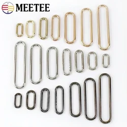 10 Stück 15 mm-60 mm O-Ring Metall ovale Schnallen Schuhe Verschluss Ei Knopf Taschengurt Verbindungsringe Einstellen Haken Zubehör für Handtaschen