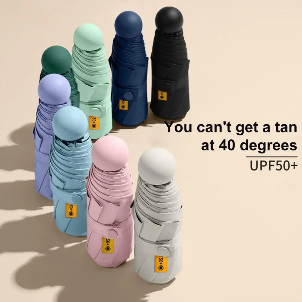 السفر مظلة صغيرة المحمولة الشمس حجب الأشعة فوق البنفسجية حماية مظلة يندبروف خفيفة الوزن مقاوم للماء للطي مظلة المطر الشمس Poc #1