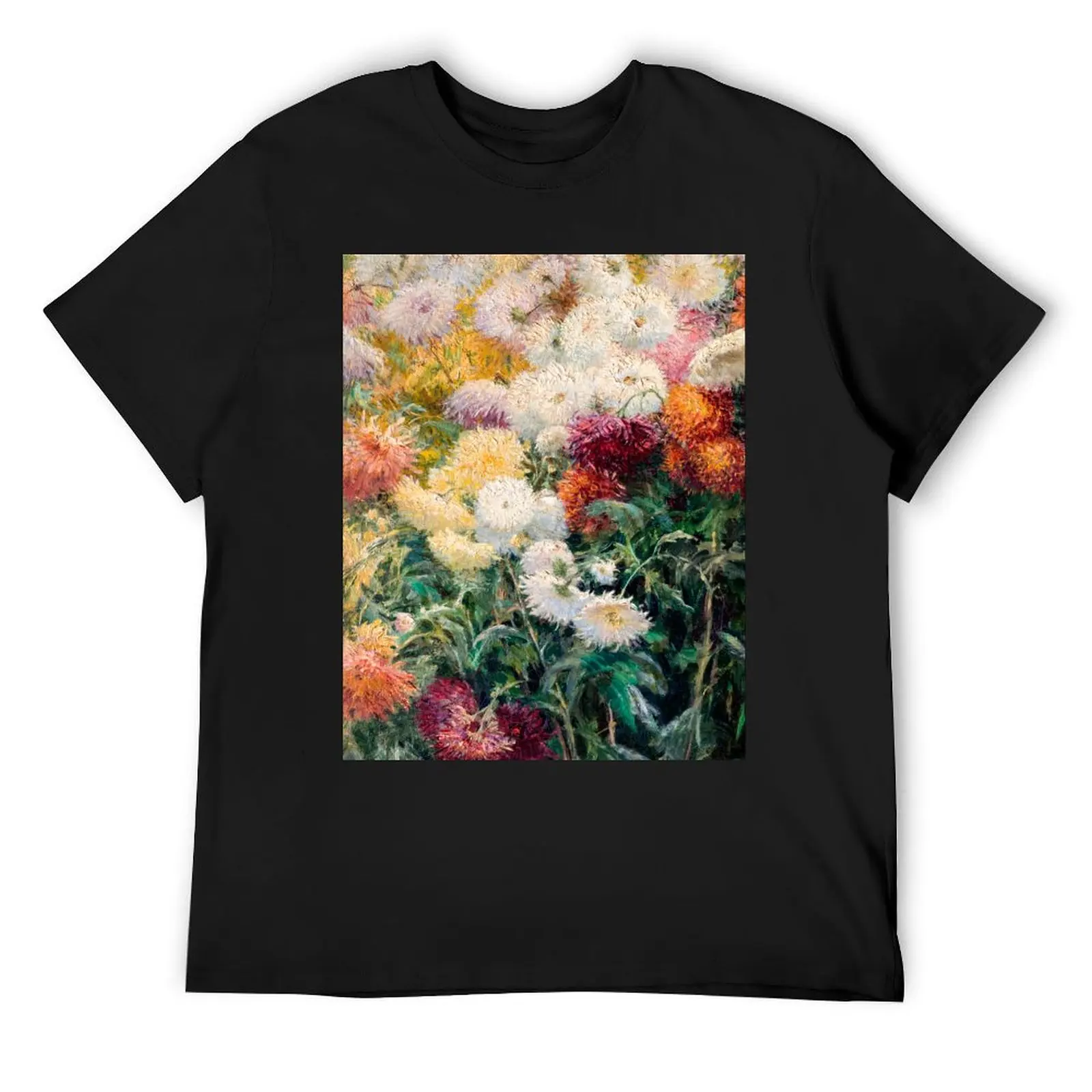 Chrysanthemums in the Garden at Petit–Gennevilliers by Gustave Caillebotte T-Shirt anime tshirt mens workout shirts