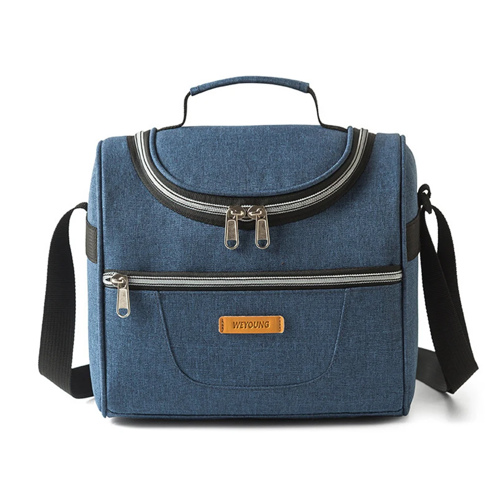 Saco de isolamento piquenique cinza, Lancheira de grande capacidade, Espessamento e aumento Oxford Cloth, Suprimentos de armazenamento