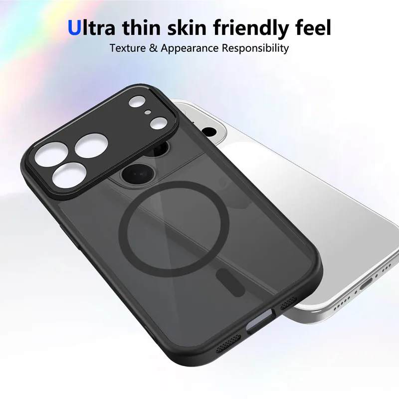 

10PCS Black Matte Magnetic Case For iPhone 17 16 15 14 13 12 11 Pro Max 17e 16e Magsafe PC cover case