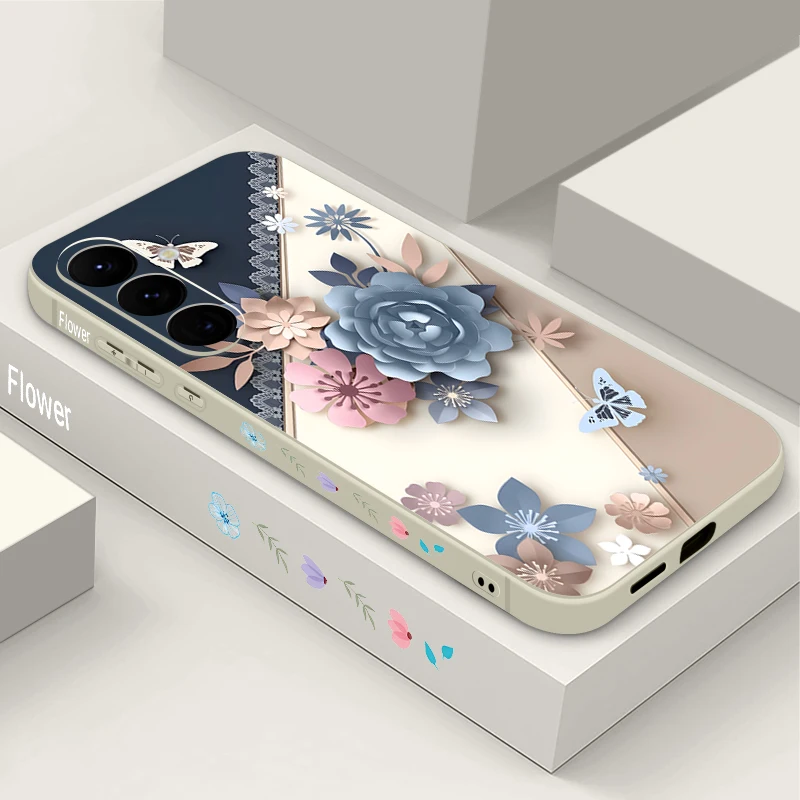 Lily Hibiscus Flower Print Phone Case For Samsung Galaxy S26 S24 S23 S22 Ultra S25 FE A57 A17 A56 A16 A55 A15 A54 A36 Soft Cover