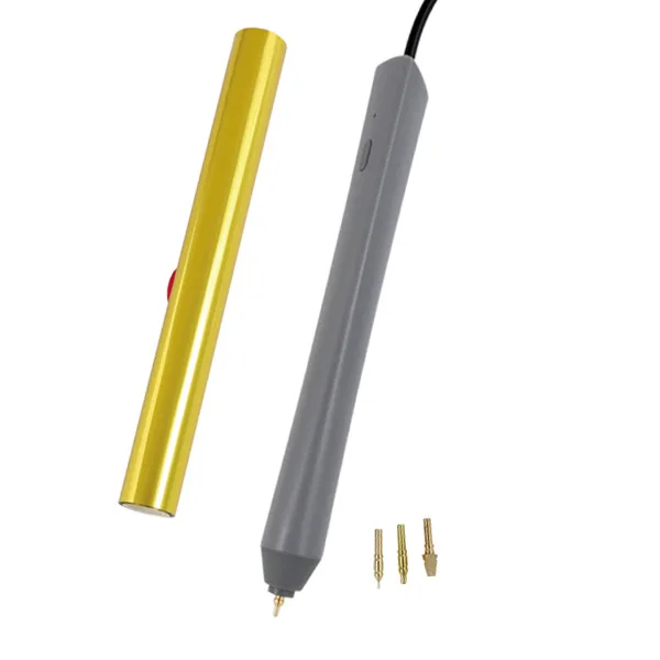 border hot-selling new models 4 exchangeable pen tips DIY USB interface Handheld heating bronzing pen Gold foil hot stamping pen