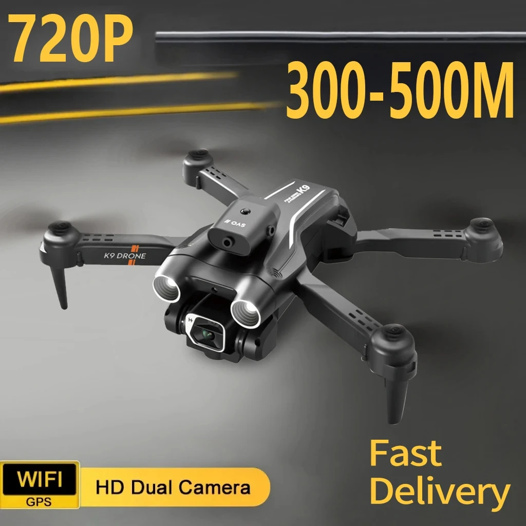 New K9 RC Drone HD Camera RC Helicopter Dual Camera Professional Wide Angle Remote Control Foldable RC Drone Toy Children's Toys