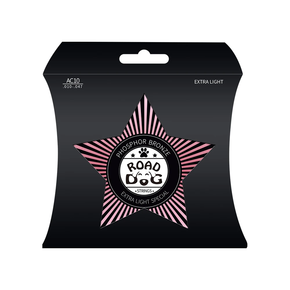 

Road Dog Nano-coated Acoustic Guitar String Series AC-10 AC-11 AC-12 Acoustic Guitar Strings a Set of 6 Guitar Accessories