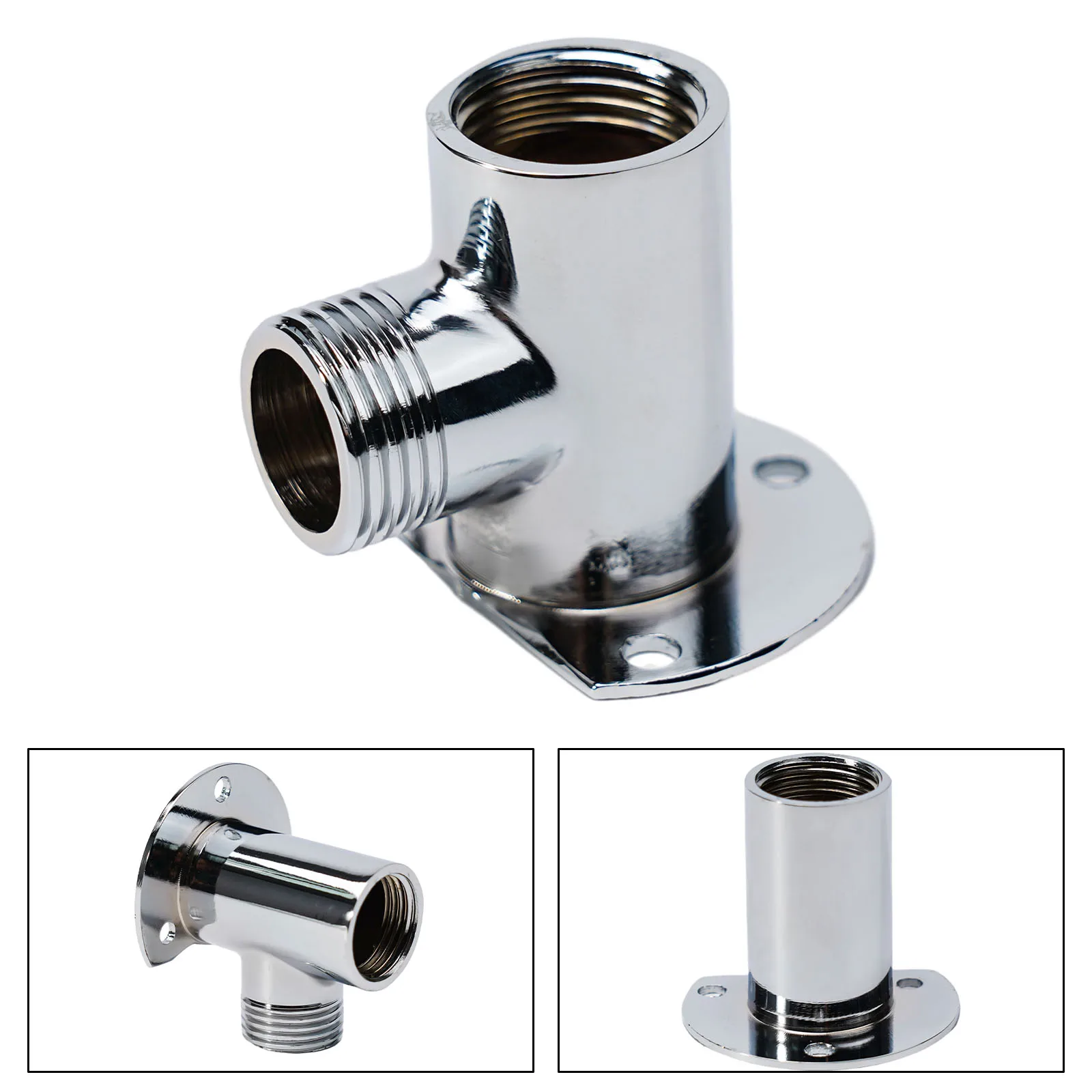 

1/2 шт. 5,5 см x 6,5 см нижняя часть для душа из нержавеющей стали, шланг, настенный удлинитель насадки для душа, длина 30 см, аксессуары для ванной комнаты