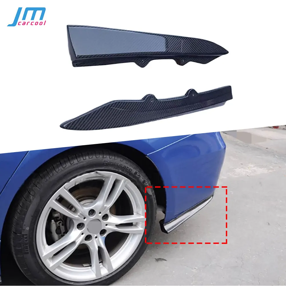 

2PCS/Set Real Carbon Fiber Rear Lip Splitters Flaps Spoiler For BMW 3 Series F30 M Tech Sport 2012-2017 FRP Car Bodykits