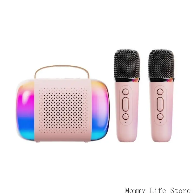 Conjunto karaokê infantil 2 MICS Presidente aniversário para meninos meninos 2 microfones sem fio e luz para festa
