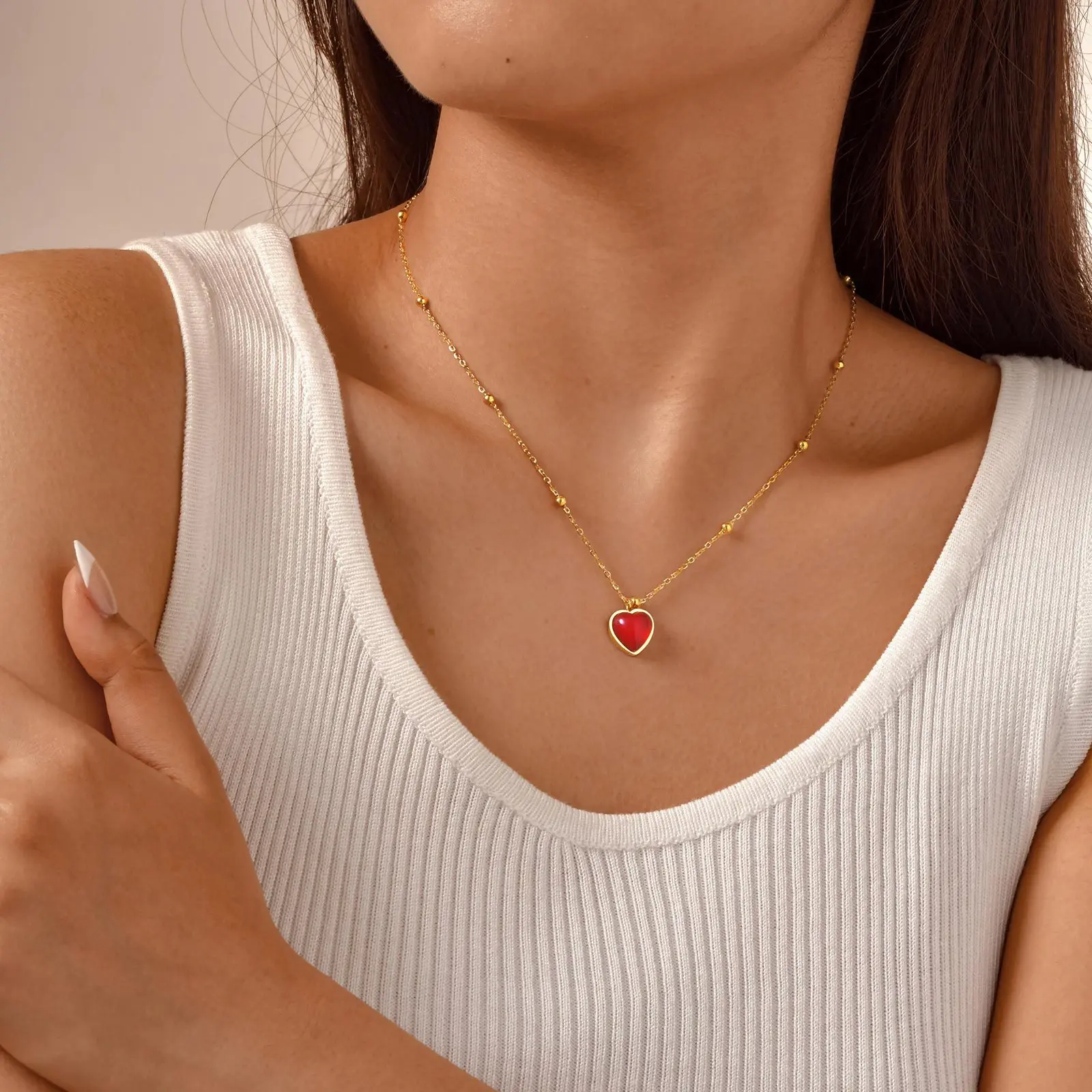 

Heart Pendant Necklace Pendant for Women Stainless Steel Necklace for Mother’s Day, Anniversary, Birthday, Valentine's Day Gift
