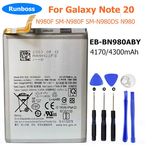 EB-BN980ABY 4300mAh New High Quality Replacement Battery For Samsung Galaxy Note 20 4G 5G N980 N981 N981B N981U SM-N980F/DS