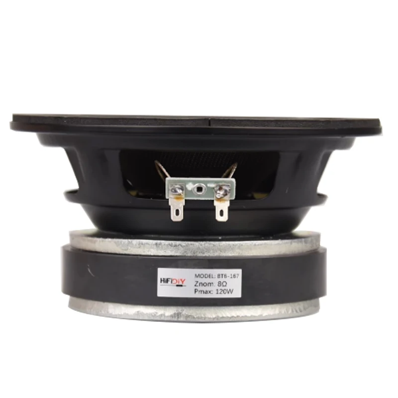 Fiberglass Black Basin Speakers 50 large Voice Coil 120 Magnetic Loudspeaker 6.5 Inch Midrange Bass Speaker 8 Ohm 120W
