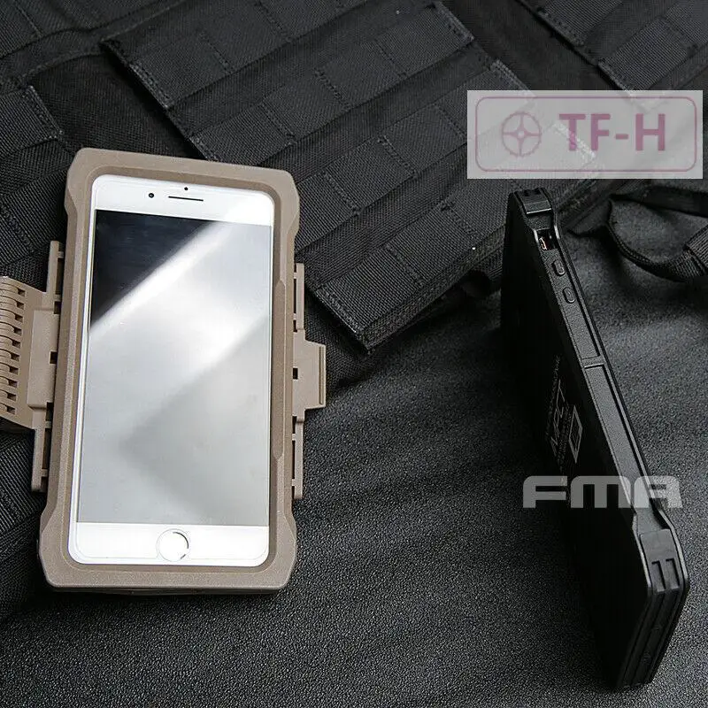 Mobile Pouch Shell Cover FMA Hunting IPhone 7/8 Plus Molle Mobile Phone Cover Protector For Tactical Vest TB1320-BK/DE/FG Mobile Pouch Shell Cover FMA Hunting IPhone 7/8 Plus Molle Mobile Phone Cover Protector For Tactical Vest TB1320-BK/DE/FG