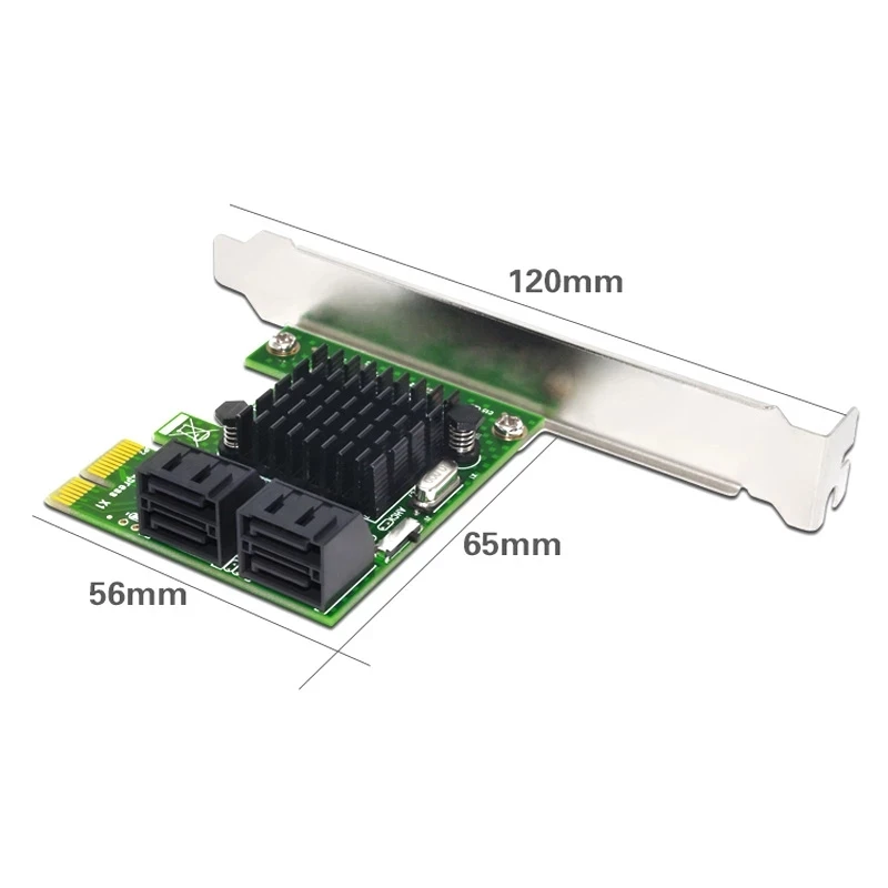 SATA Card Riser New 4-port PCI-Express Expansion Card 6Gb PCI-E to SATA 3.0 Card Adapter for SSD IPFS BTC Miner Coin Chia Mining