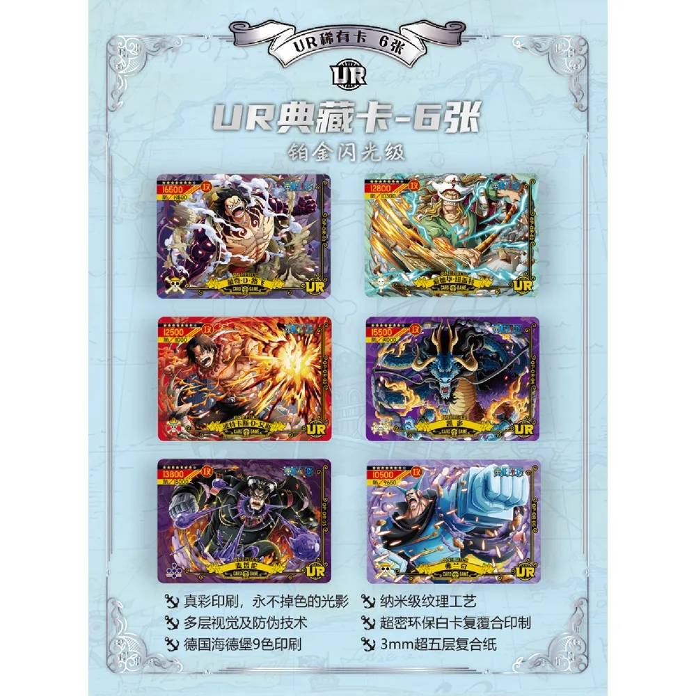 Wholesale One Piece Cards Collection for Kids Anime Luffy Zoro ACE High Quality Rare Silver Shining Card Hobbies Christmas Gifts