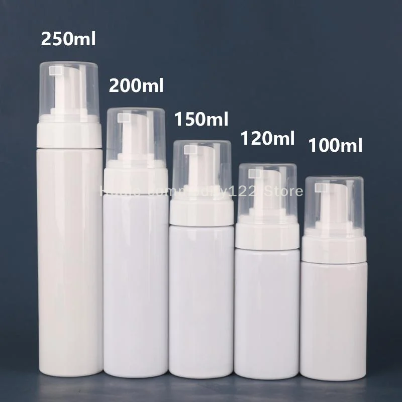 100/120/150/200/250ml โลชั่นโฟมปั๊มขวดเติมเปล่าสําหรับสบู่แชมพู Cleanser คอนเทนเนอร์แบบพกพา Travel