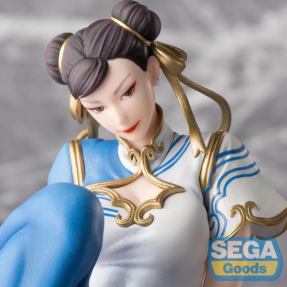 재고 있음 오리지널 SEGA 스트리트 파이터 6 Chun-Li 14Cm 액션 피규어 애니메이션 PVC 모델 소년을위한 Collectible Toys Kawaii Doll Gift