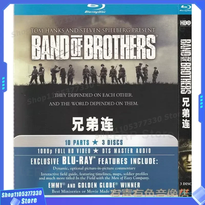 

World War II Classic War Movies TV Series Brotherhood Genuine High Definition Blu-ray 3 Discs