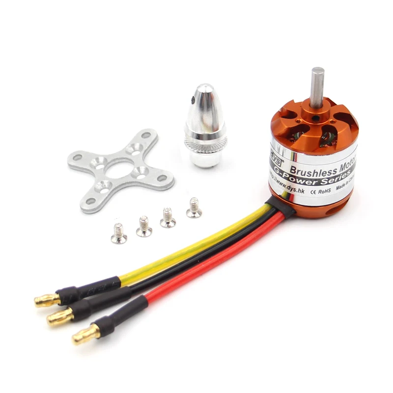 DYS D2836 2836 750KV 880KV 1100KV 1500KV Brushless Motor 2~4S Lipo 4mm Shaft Diameter Suitable for 40A ESC Fixed-Wing Drones