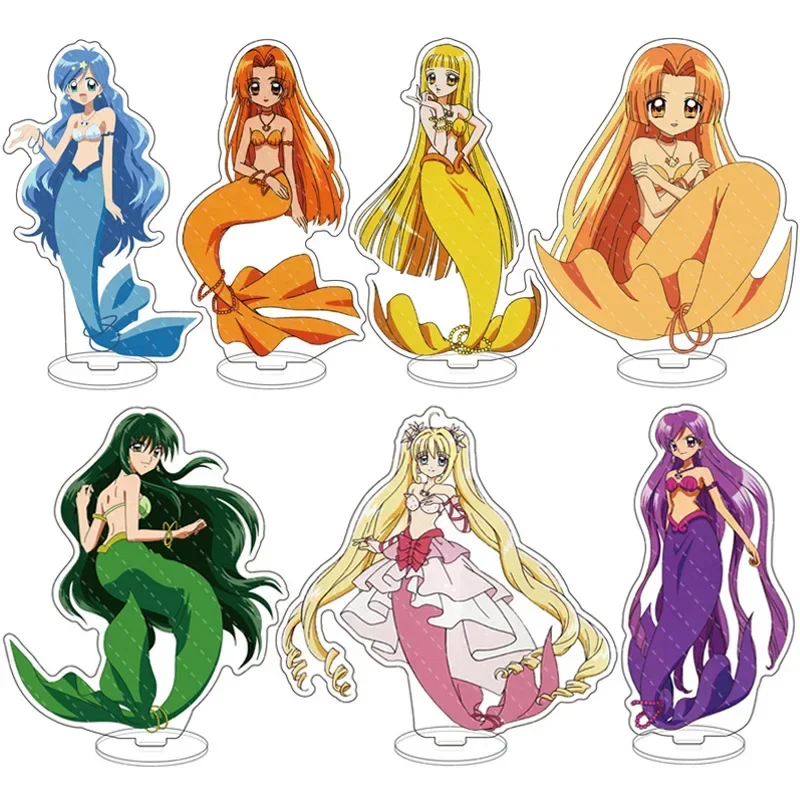 Anime Mermaid Melody Pichi Pichi Pitch stand Figure Doll Nanami Ruchia Luchia big Acrylic Model stand Desk Decor ornament gift