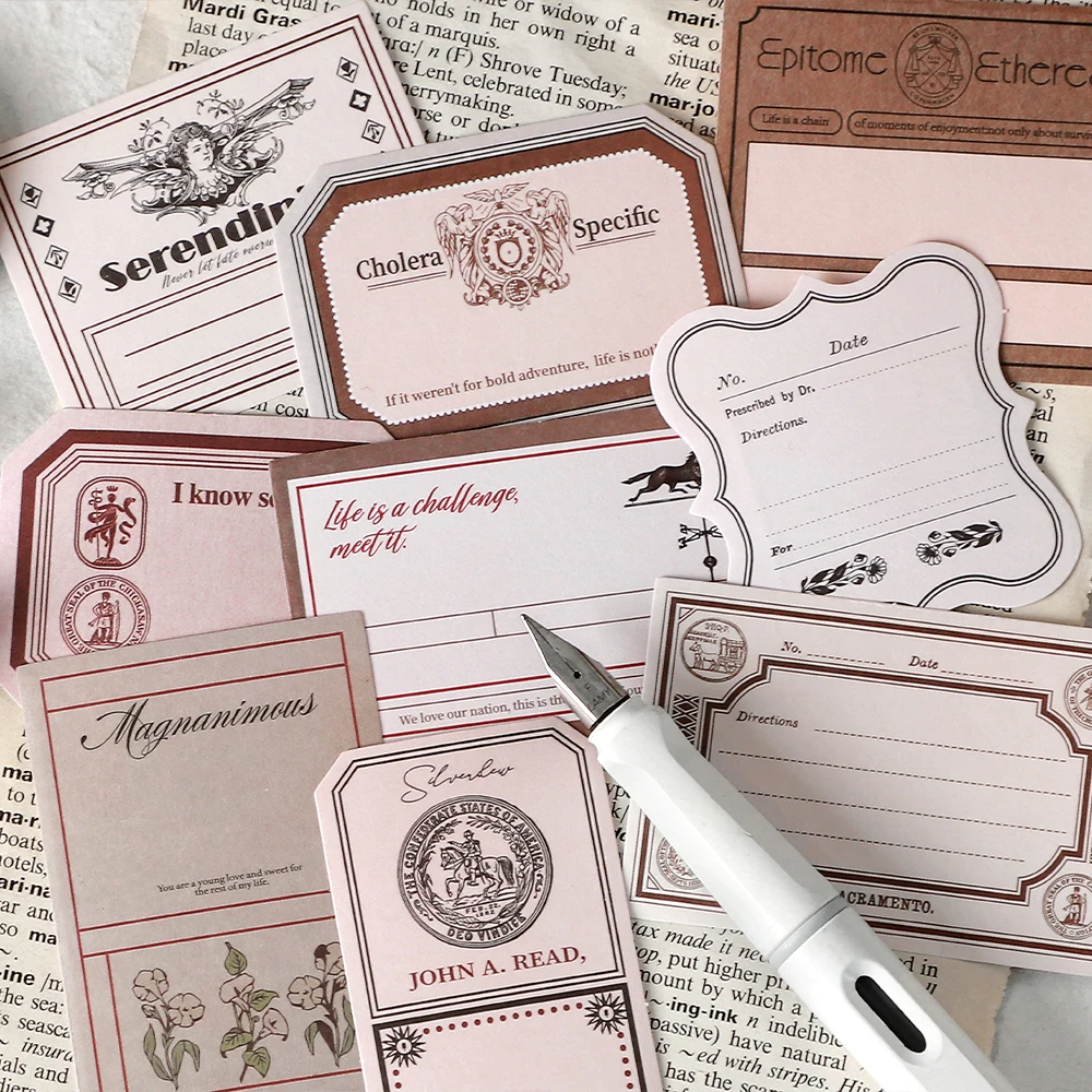 30 pcs Vintage Labels Stickers Decorative Hand Account Diary Album Collage material hand made Scrapbooking accessories