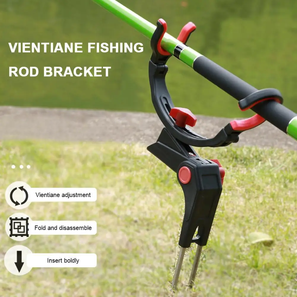 Universal Fishing Rod Racks Sea Lake Folding Ice Fishing Rod Holder Single/Double Turret Fishing Pole Support Stand